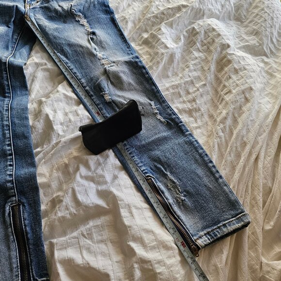 One Teaspoon Freebirds II Low-rise Distressed Skinny Jeans - Blue Blonde - Sz 26 - Picture 11 of 14